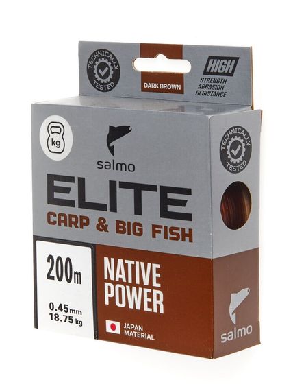Леска монофильная Salmo Elite CARP & BIG FISH 200 м, 0,45 мм