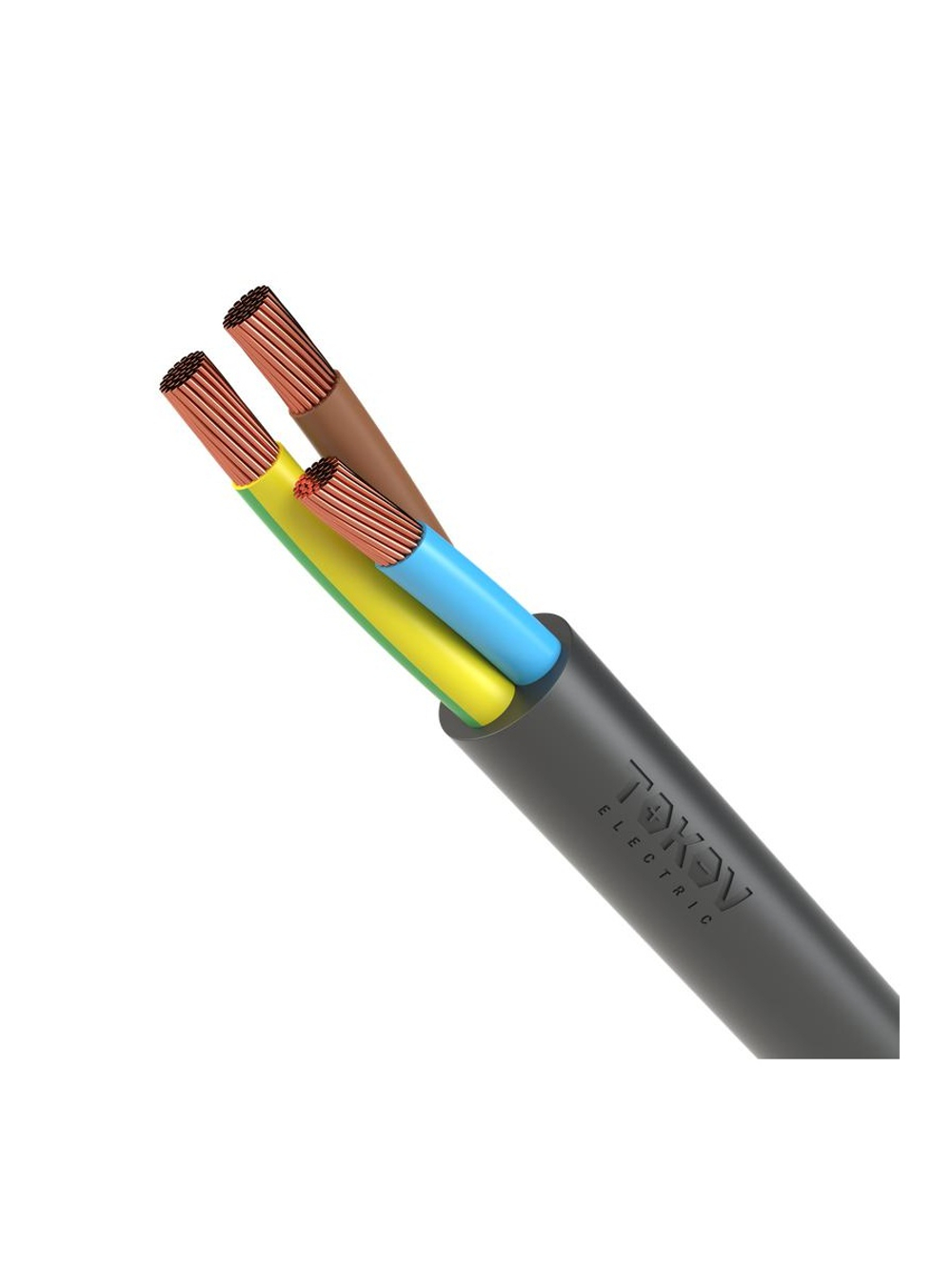 Провод TOKOV ELECTRIC ПВС 3х1.5(2х1.5+1х1.5) 380В Ч (уп.100м) 1945522