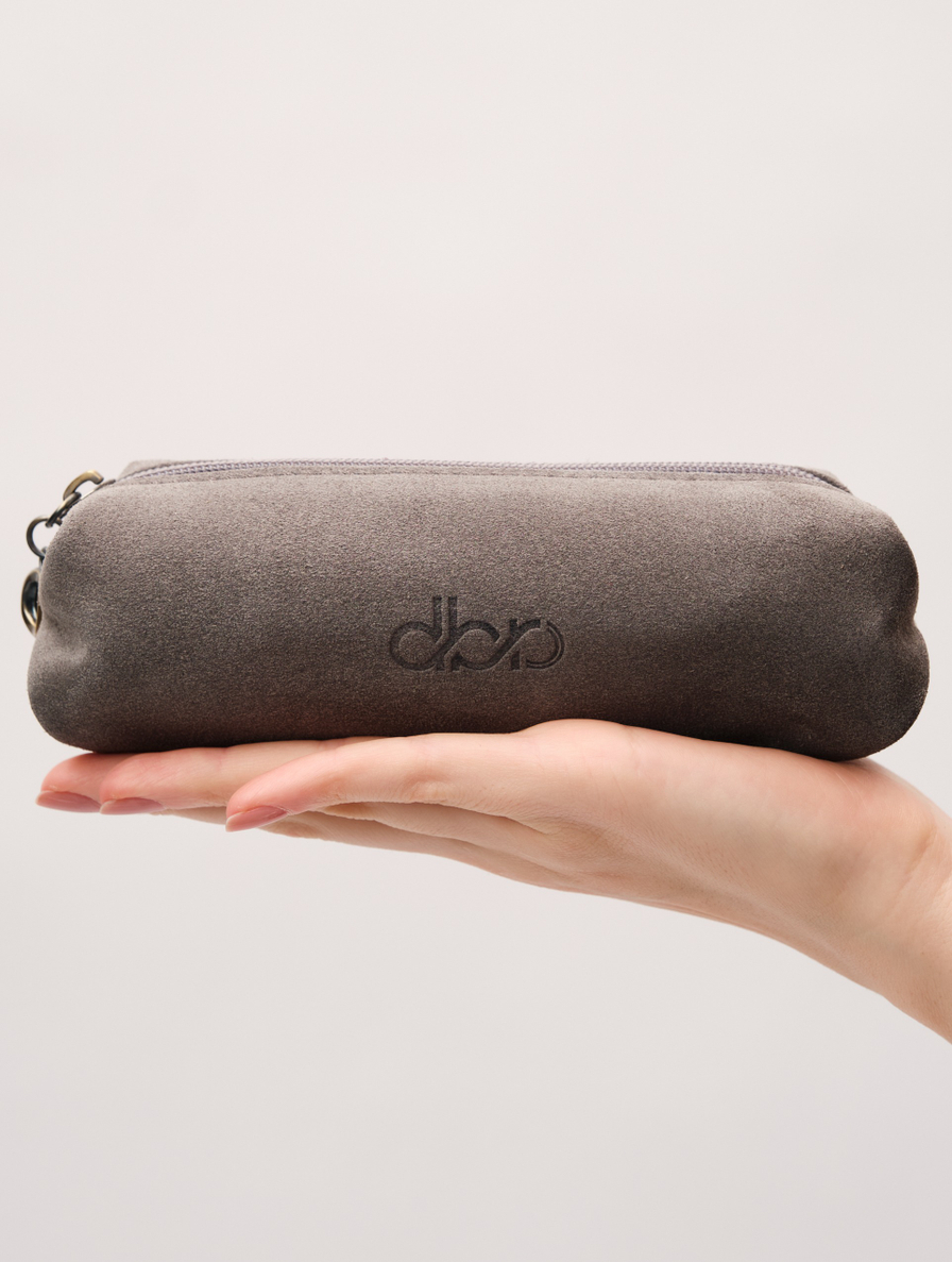 Замшевая косметичка DBR 15-11 серый замок