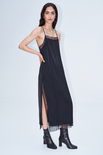Многослойное атласное платье - H&M