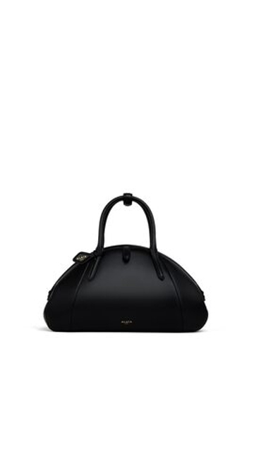 ALAÏA СУМКА С ВЕРХНЕЙ РУЧКОЙ ИЗ ТЕЛЯЧЬЕЙ КОЖИ, ЧЕРНЫЙ