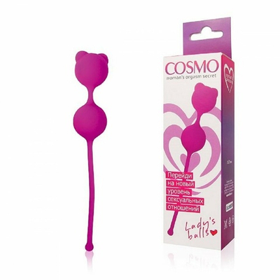 Вагинальные шарики Cosmo розовые 16 см