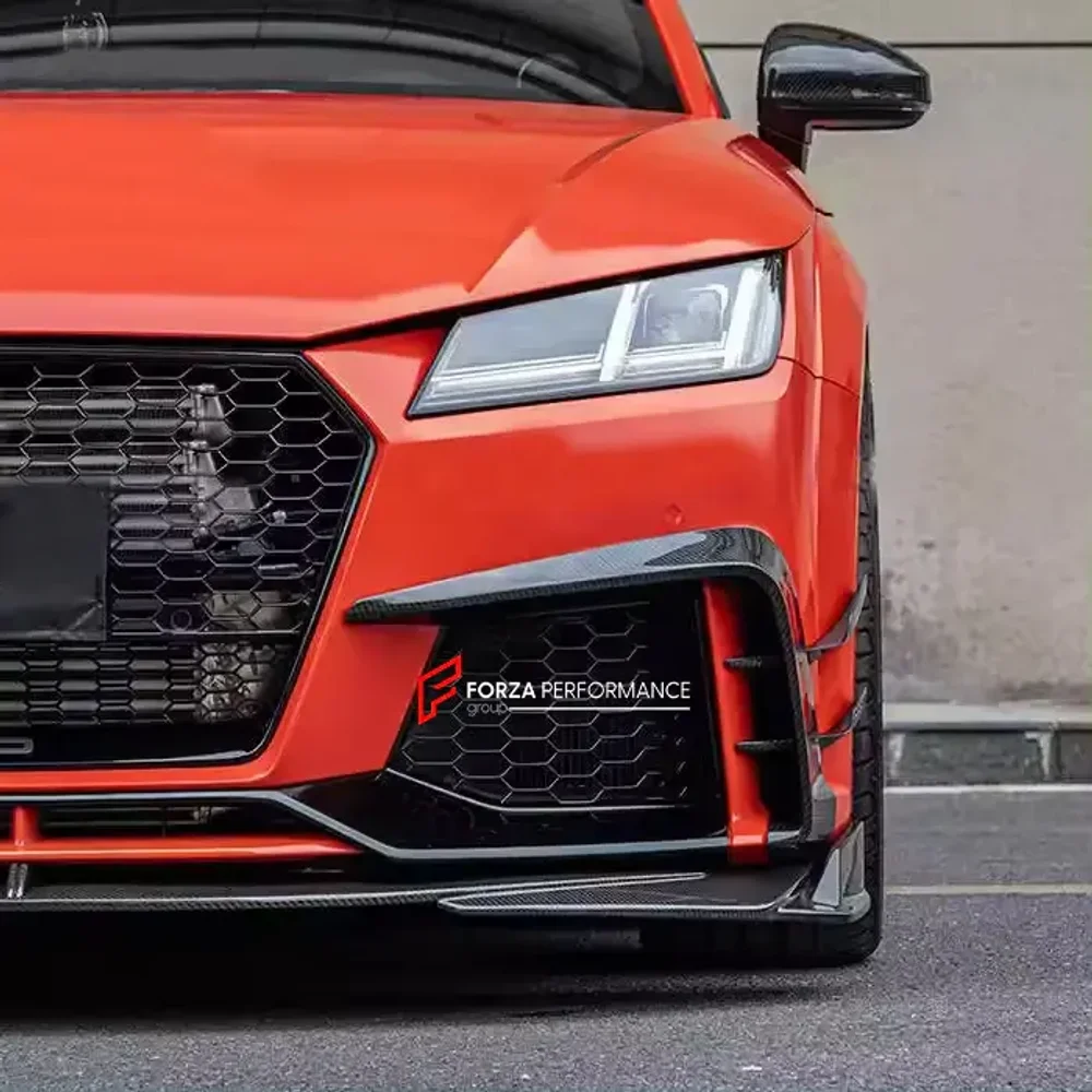 Карбоновые канарды переднего бампера на передний бампер для AUDI TT 2018 - 2023 Ауди
