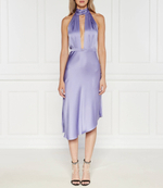 Сатиновое платье Elisabetta Franchi - фиолетовый(AB58042E2)