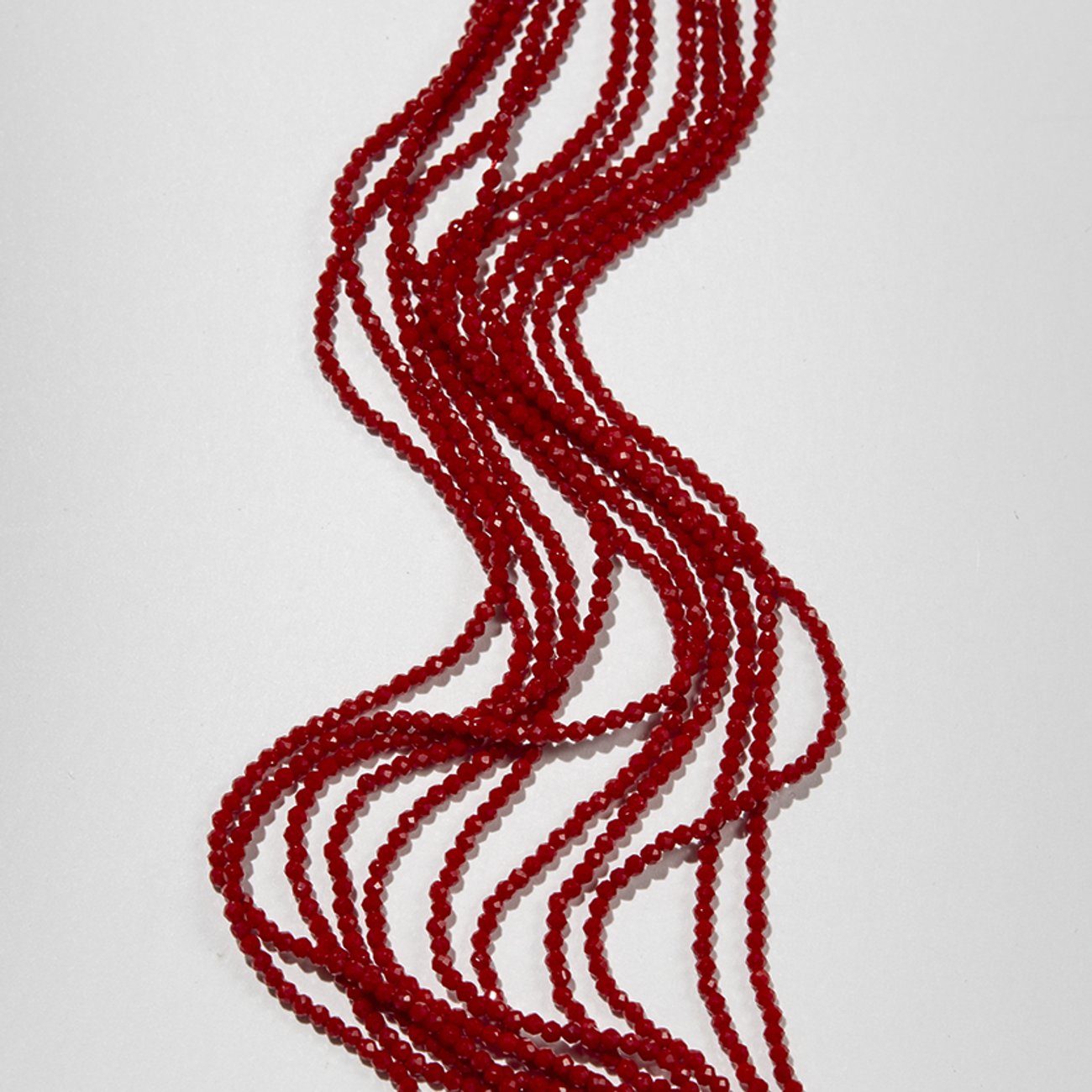 Коралл красный (имитация), 2мм, шар, микроогранка