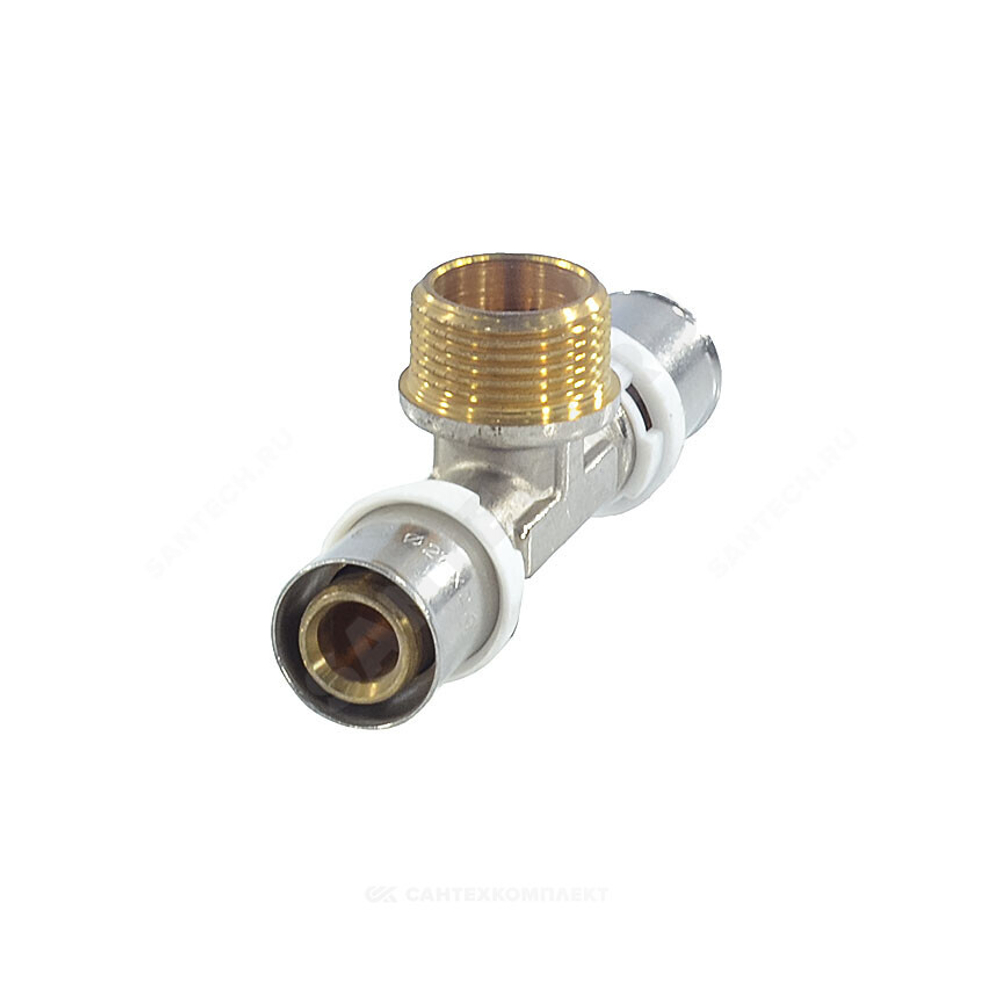 Тройник МП латунь пресс Дн 20х1/2"х20 НР ГОСТ 32415-2013 8012 Aquasfera 8012-02