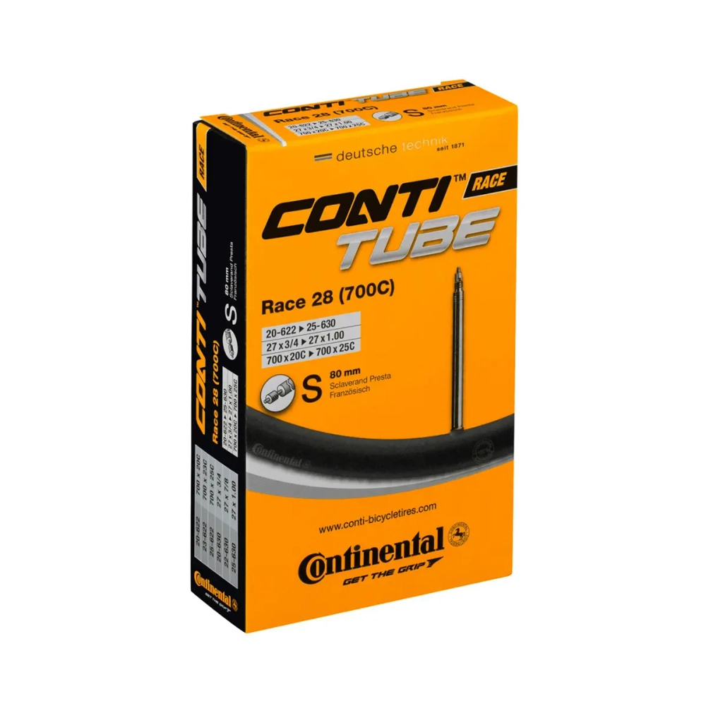 Велокамера шоссейная CONTINENTAL 28", нипель 80 мм