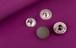 Кнопка Альфа (S-образная) ⌀15 мм, 72±5 шт, soft-touch металл, коричневый хаки soft-touch, Micron