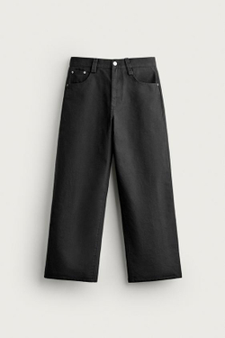 ZARA ДЖИНСЫ STRAIGHT RELAXED FIT, ЧЕРНЫЙ