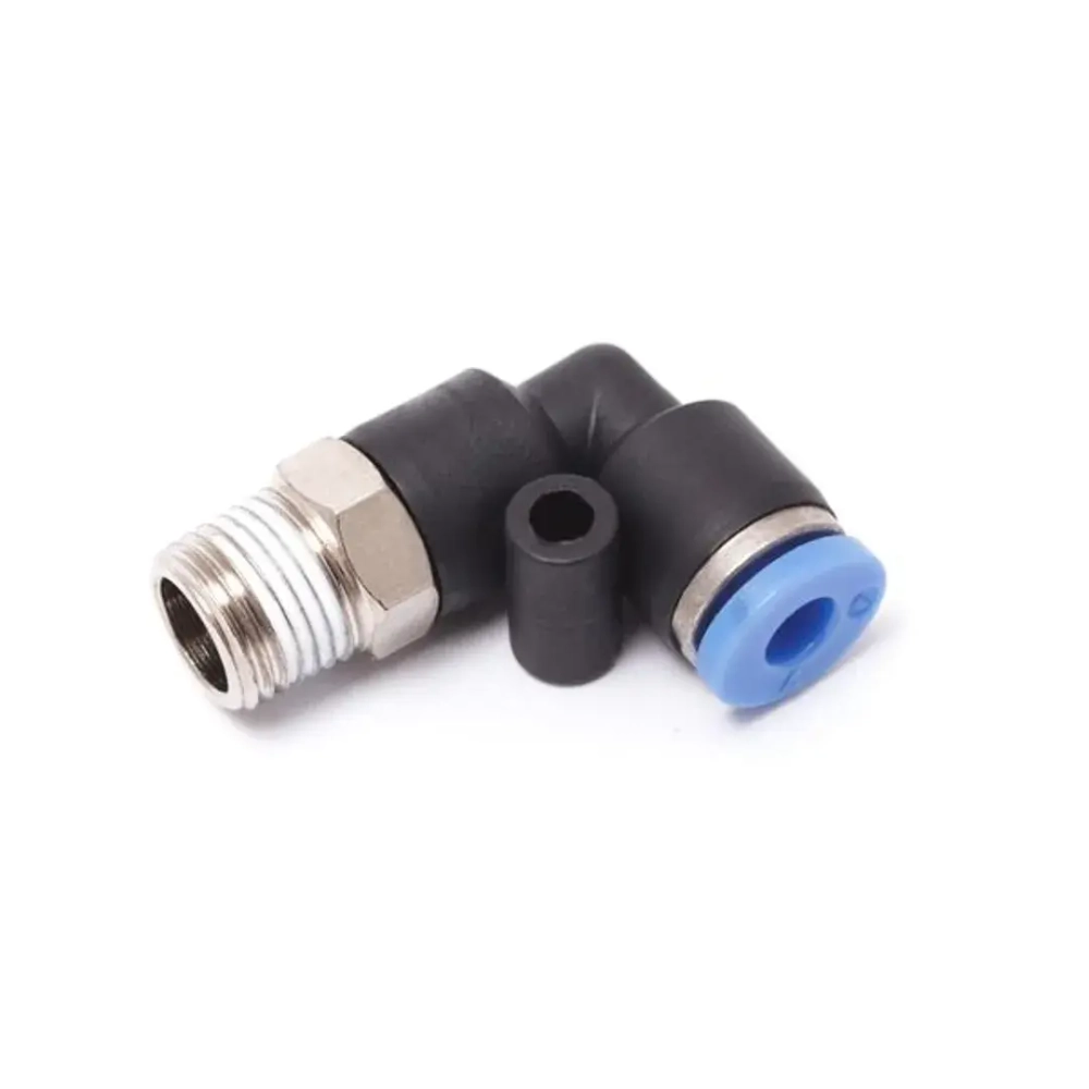 Фитинг угловой для пластиковых трубок 10мм с наружной резьбой 1/8'' Partner SPL10-01
