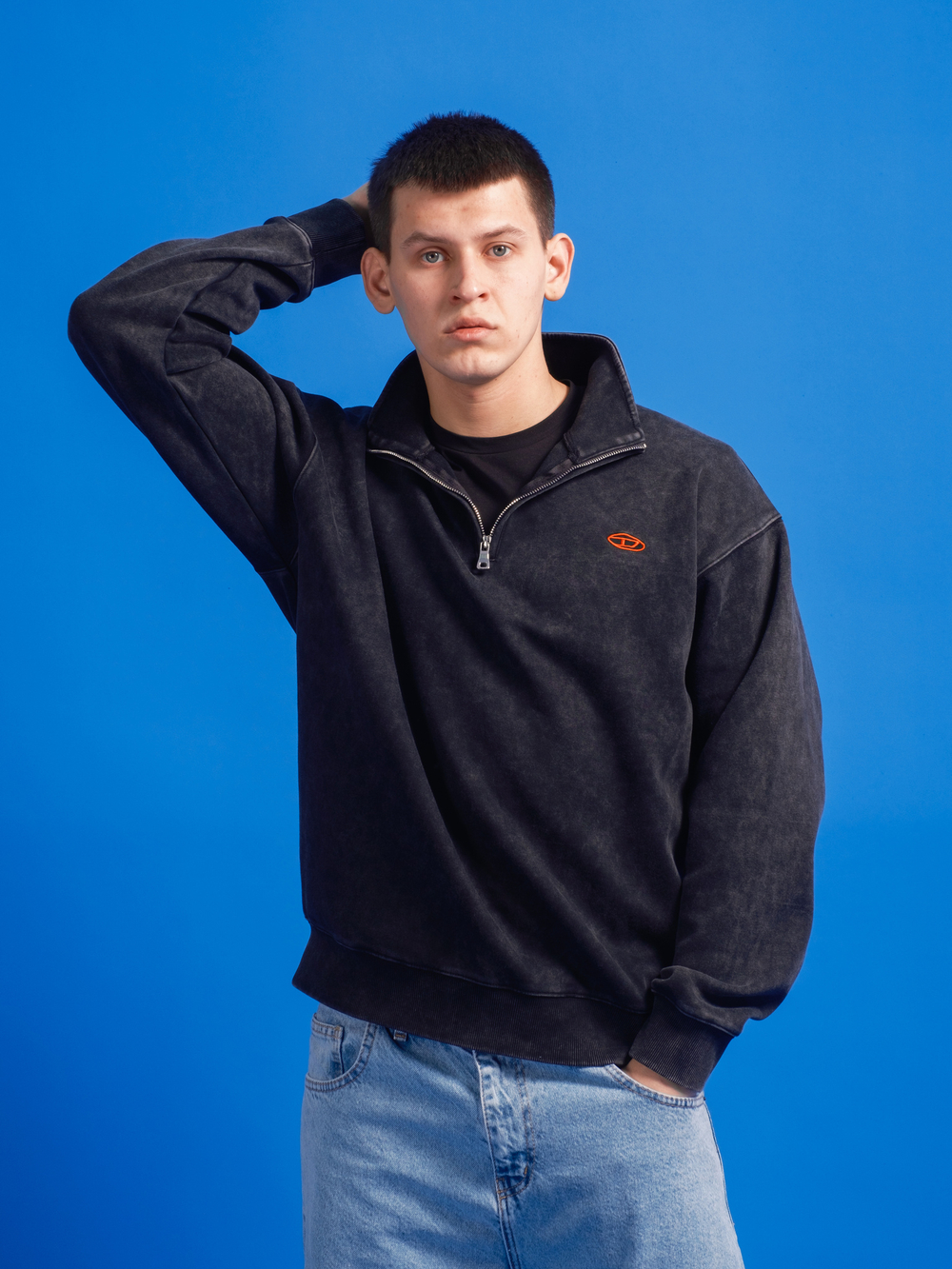 Свитшот на молнии DIESEL #620 (тём.серый)