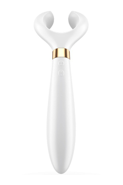 Двухсторонний вибромассажер для пар Satisfyer Partner Multifun (синий)
