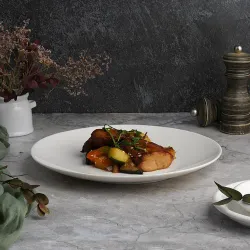 Тарелка d 25,5 см h2,7 см без борта белая фарфор P.L. Proff Cuisine [6]