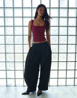 Женский топ-корсет из бенгалина - BERSHKA