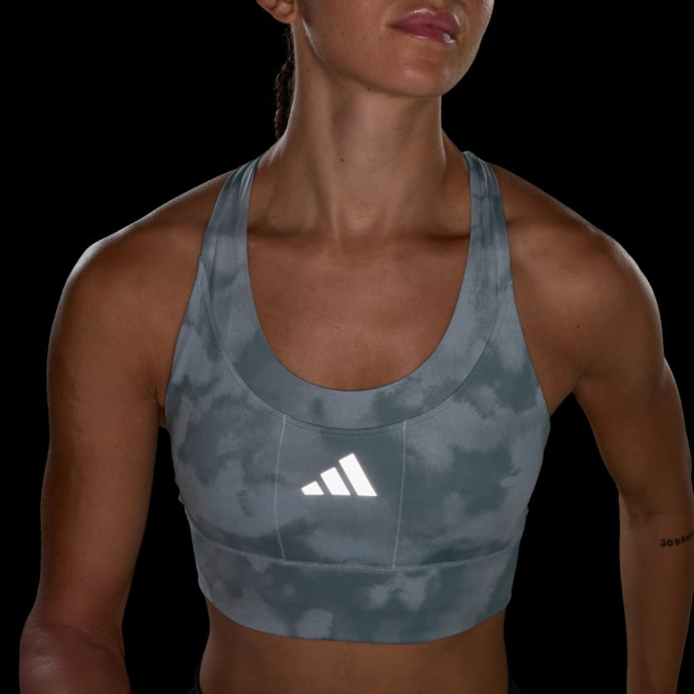 adi365 Беговой карманный графический бюстгальтер средней поддержки - Adidas