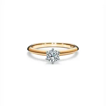 Помолвочное кольцо Tiffany Setting из золота с бриллиантом 0.25 ct