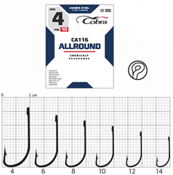 Крючки Cobra ALLROUND CA116  №4, 10 шт.
