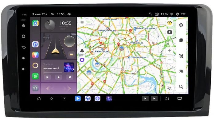 Магнитола для Mercedes-Benz GL (X164), ML (W164) 2005-2012 - Kuberg QLed, Android 13, Быстрейшая, CarPlay, SIM-слот