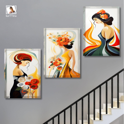 Картина karTTina "ОЧЕРТАНИЕ ЦВЕТОВ", 150 см х 70 см