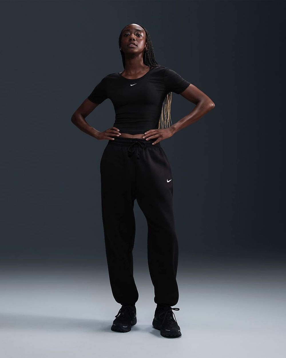 Брюки спортивные женские NIKE W NSW PHNX FLC HR OS PANT 2