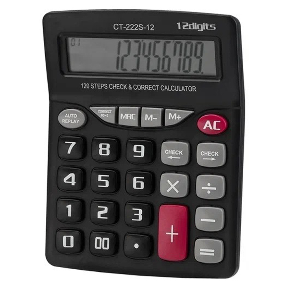 Калькулятор настольный Basir 12 Bit, LCD, 12.7*16.5*3.1 см, чёрный