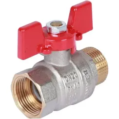 Кран шаровый ROMMER Н-В 3/4" бабочка полнопроходной 38838