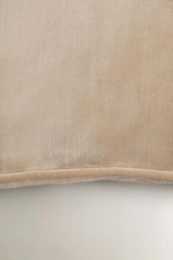 ZARA HOME БАРХАТНЫЙ ЧЕХОЛ ДЛЯ ДЕКОРАТИВНОЙ ПОДУШКИ,БЕЖЕВЫЙ