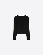 Женский лонгслив с вырезами - BERSHKA