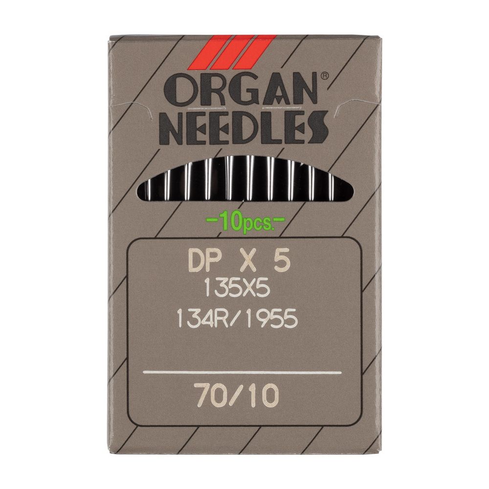 Иглы для промышленных швейных машин Organ DP*134 / DP*5, 10 шт, 070