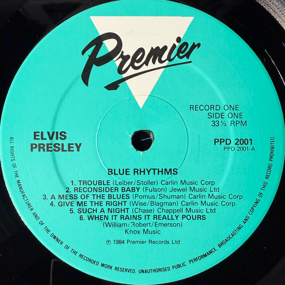 Elvis Presley – Blue Rhythms 2LP (Европа 1984г.)Т
