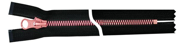 Молния трактор YKK Metalux Т5 (5 мм) 1 зам., разъем., розовая, 20 см, под металл, 580 pink 20, уп.10 шт
