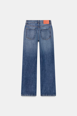 ZARA ДЖИНСЫ Z1975 REGULAR FIT LONG LENGTH С ВЫСОКОЙ ПОСАДКОЙ, СИНИЙ