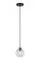 Светильник подвесной Sfera Sveta 5360/1H BK+WOOD, 40 Вт, чёрный