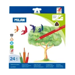 Rəngli karandaş \ Цветные карандаши Box 24 triangular colour pencils