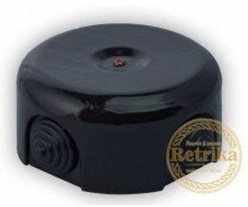Распаячная коробка Черная D-90 Retrika PR-09002 / Ø 90 мм