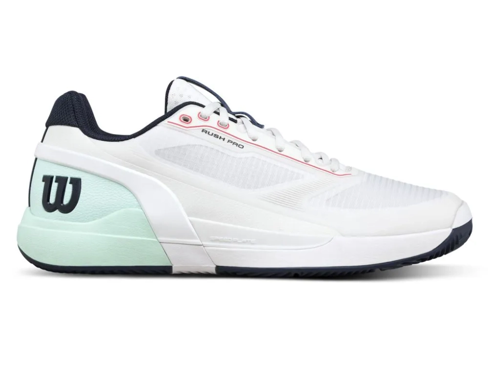 Теннисные кроссовки Wilson Rush Pro 5 Clay - white/bay/fiery cor