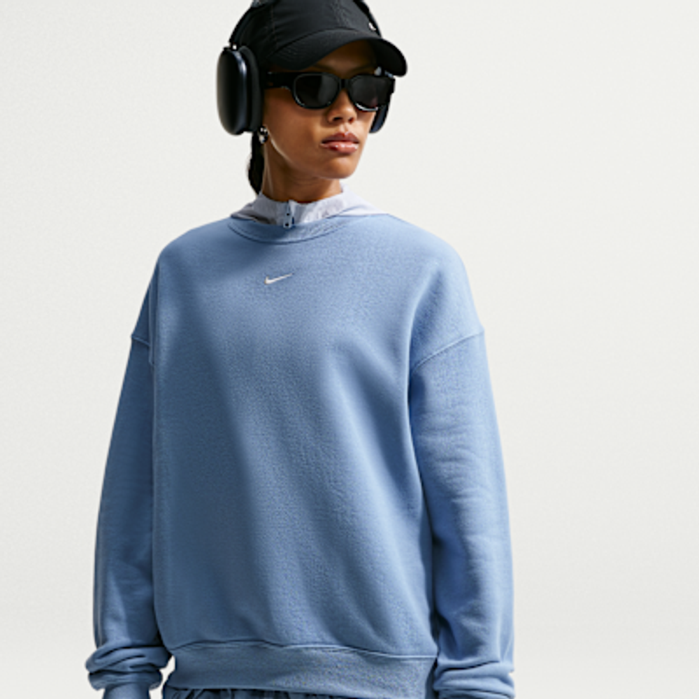 Женская толстовка свободного кроя с круглым вырезом Nike Studio Fleece Medium Weight - Nike