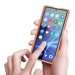 Усиленный чехол оранжевого цвета с MagSafe для Samsung Galaxy Z Fold 7, серия Expn Series Magnetic от Dux Ducis