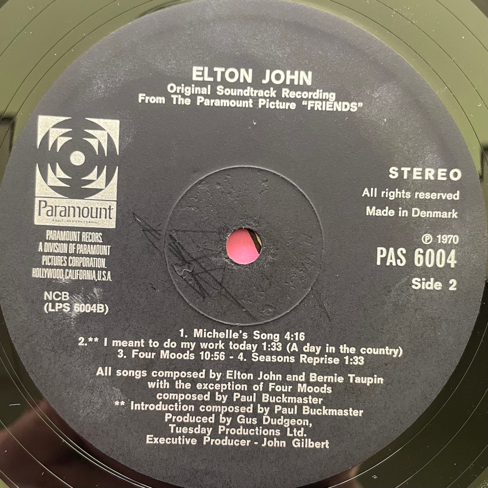 Elton John ‎– Friends (Дания 1971г.)
