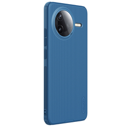 Усиленный чехол синего цвета от Nillkin для Xiaomi Poco F7 Pro и Redmi K80, серия Super Frosted Shield Pro