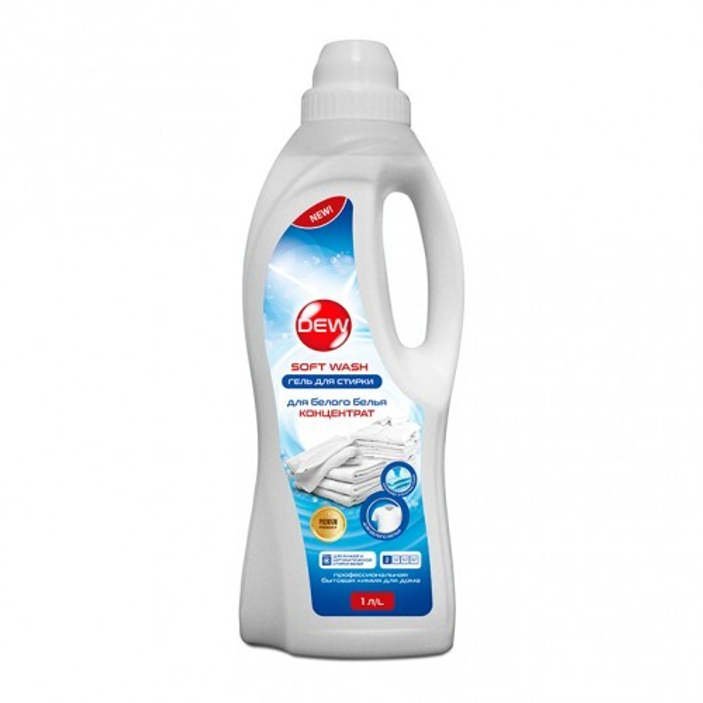 DEW Гель для стирки белого белья Soft wash 1л