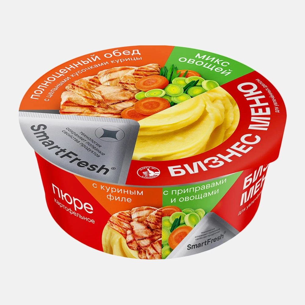 Пюре Бизнес меню картофельное с куриным филе 110г