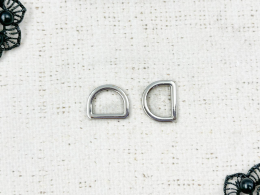 Полукольцо металлическое, р. 1,6х1,8 см, никель