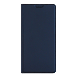 Чехол книжка из PU кожи синего цвета для Xiaomi Poco M7 Pro 5G, серия Skin Pro Series от Dux Ducis