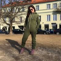 Комбинезон женский с капюшоном утепленный "Хаки"