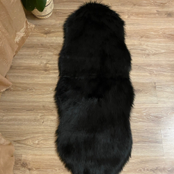 Шкура коврик меховой прикроватный искусственный, 155х60см. (из 2-х шт).