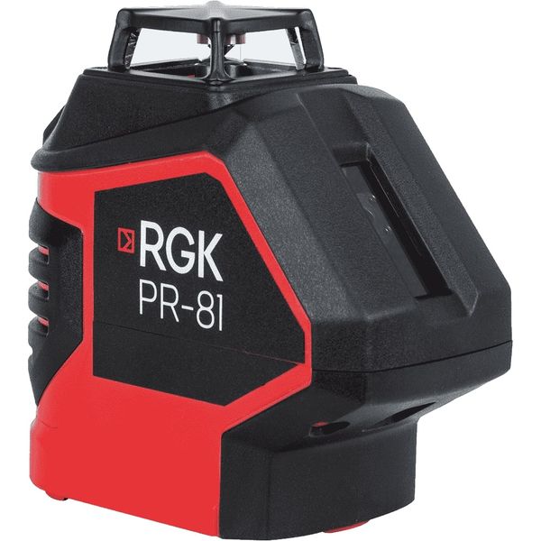 Комплект: лазерный нивелир (уровень) RGK PR-81 с красным лучом + штанга-упор RGK CG-2, RGK