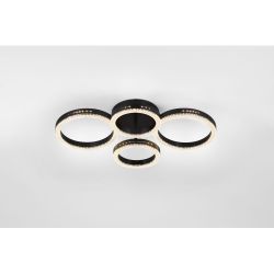 Светильник потолочный светодиодный Rivoli Flora 6191-201 LED 75Вт 3000-6000К чёрный с пультом | Rivoli