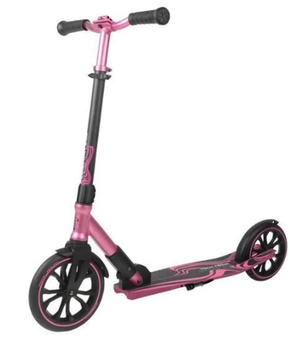 Самокат Tech Team Comfort 230R black/pink 1/2 чёрный/розовый