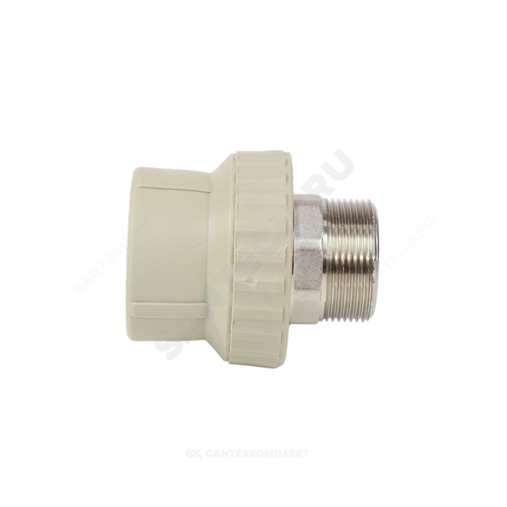 Муфта PP-R комбинированная серая Дн 63х2" НР под ключ VALFEX 10135063Г